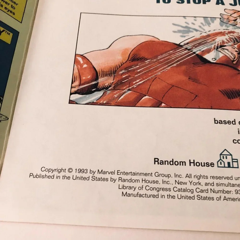 Vtg 1993 Random House Marvel X Men  To Stop A Juggernaut Comic Book - Picture 8 of 15